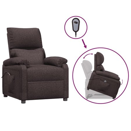 vidaXL Fauteuil Marron foncé Tissu