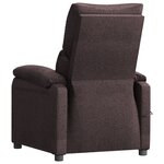 vidaXL Fauteuil Marron foncé Tissu