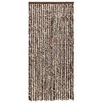 vidaXL Moustiquaire Marron et blanc 90x220 cm Chenille
