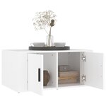 vidaXL Table basse Blanc 80x50x36 cm Bois d'ingénierie