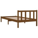 vidaXL Cadre de lit Marron miel Bois de pin massif 90x190 cm Simple