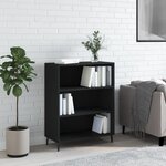 vidaXL Armoire à étagères noir 69 5x32 5x90 cm bois d'ingénierie