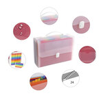 Trieur Valisette Avec Poignée 24 Compartiments Crystal - A4 - X 4 - Exacompta