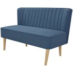 vidaXL Canapé 117 x 55 5 x 77 cm Tissu Bleu