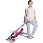 GLOBBER Trottinette Elite Deluxe Lights 3 roues - Rose