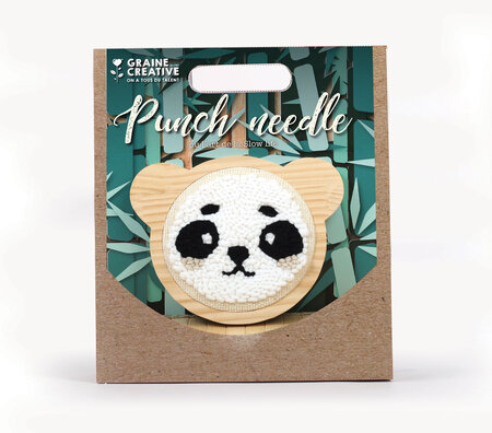 Kit Punch needle Panda 15 cm