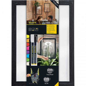 Tableau mural en verre - cadre noir - 30x40 cm - securit