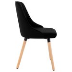 vidaXL Chaises à manger lot de 2 Noir Velours