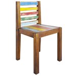 vidaXL Chaises à manger lot de 4 bois de récupération solide