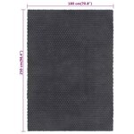 vidaXL Tapis rectangulaire Anthracite 180x250 cm Coton