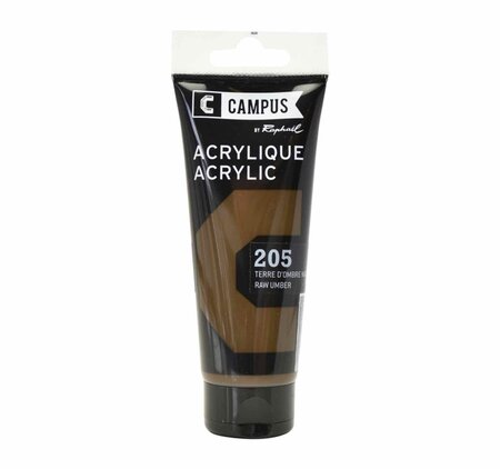 Peinture acrylique 100 ml - Marron terre d'ombre naturelle n°205