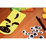 Yeux mobiles maxi adhésifs noirs 18 pièces