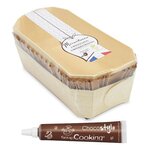 2 moules à cake 24 cm en bois + 4 caissettes de cuisson + Stylo chocolat