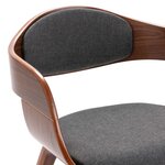 vidaXL Chaises à manger lot de 4 bois courbé et tissu