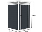 Abri de jardin "Baltimore" en résine - Gris - 1.70 m² - 1.30 x 1.30 m