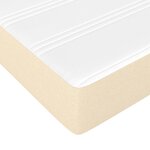 vidaXL Lit à sommier tapissier avec matelas Crème 100x200 cm Tissu
