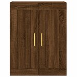 vidaXL Armoires murales 2 Pièces chêne marron bois d'ingénierie