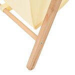 vidaXL Panier à linge Bois de cèdre et textile Beige 42 x 41 x 64 cm