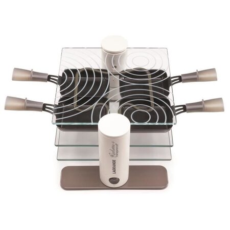 LAGRANGE Raclette Transparence - 600 W - Verre trempé - 4 personnes - Taupe