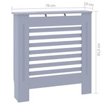 vidaXL Cache-radiateur MDF Gris 78 cm