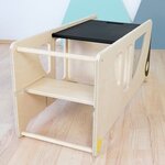 Tour d'apprentissage - PENGUIN - bois naturel avec stickers et tableau ardoise