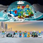 Lego 60350 city la base de recherche lunaire  module lunaire  jouets des 7 ans  avec 6 minifigures d'astronautes