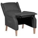 vidaXL Fauteuil inclinable Gris foncé Tissu