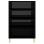 vidaXL Buffet Noir brillant 57x35x90 cm Aggloméré