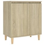 vidaXL Buffet avec pieds en bois Chêne sonoma 60x35x70 cm Aggloméré