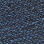 vidaXL Tapis tressé réversible Bleu marine et naturel 120 cm Jute Rond