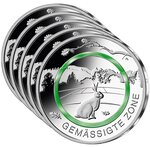 Pack pièces de monnaie 5 euro Allemagne 2019 (les 5 ateliers A, D, F, G et J) BE – Zone tempérée