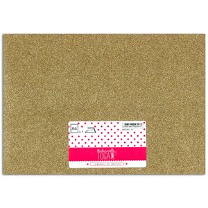 Flex thermocollant à paillettes - Or - 30 x 21 cm