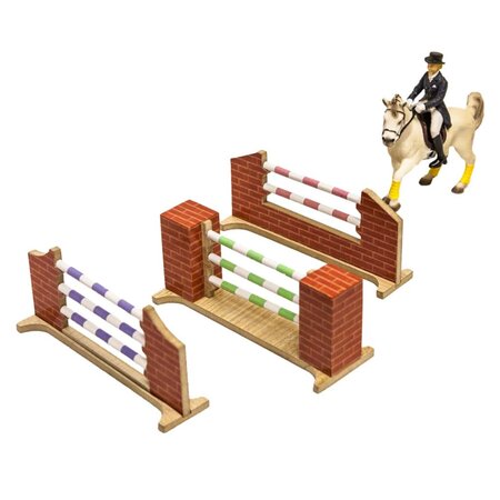 Kids globe ensemble de saut d'obstacles cheval à trois pieces 1:24