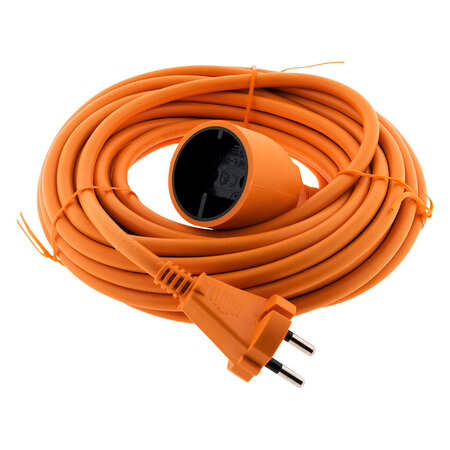 Prolongateur 16A HO5VV-F 2x 1 5 2P sans terre Orange 10m - Zenitech