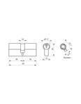 THIRARD - Lot de 2 cylindres de serrure double entrée STD  30x30mm  s'entrouvrant  nickel 3 clés/cylindre