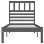vidaXL Cadre de lit Gris Bois de pin massif 100x200 cm
