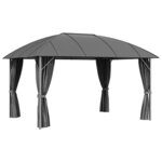 vidaXL Tonnelle avec parois latérales et toit arqué 3x4 m Anthracite