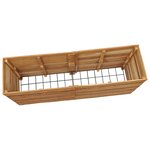 vidaXL Lit surélevé 150x40x72 cm Bois massif de teck et acier