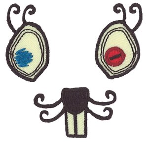 Visage rigolo thermocollant Théo