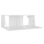 vidaXL Ensemble de meubles TV 3 Pièces Blanc Aggloméré