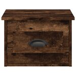 vidaXL Tables de chevet murales 2 Pièces chêne fumé 41 5x36x28 cm