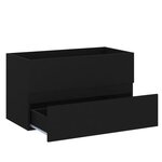 vidaXL Ensemble de meubles de salle de bain Noir Aggloméré