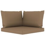 vidaXL Salon de jardin 8 Pièces avec coussins taupe