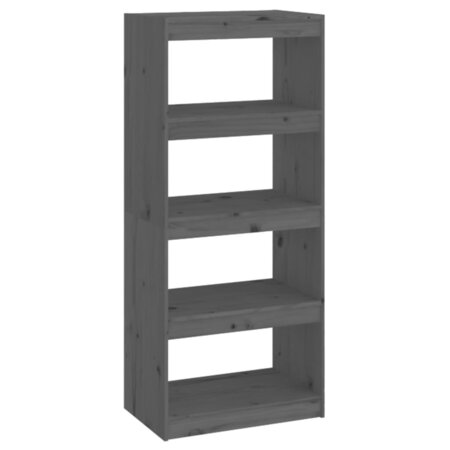 vidaXL Bibliothèque/Séparateur de pièce Gris 60x30x135 5 cm Pin solide