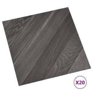vidaXL Planches de plancher autoadhésives 20 Pièces PVC 1 86 m² Gris rayé