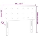 vidaXL Tête de lit à LED Noir 90x5x78/88 cm Tissu