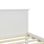 vidaXL Cadre de lit Blanc Bois de pin massif 90x200 cm
