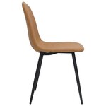 vidaXL Chaises à manger lot de 4 45x53 5x83 cm marron clair similicuir