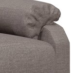 vidaXL Fauteuil électrique de massage Taupe Tissu