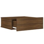 vidaXL Tables de chevet flottantes 2 Pièces Chêne marron 40x30x15 cm